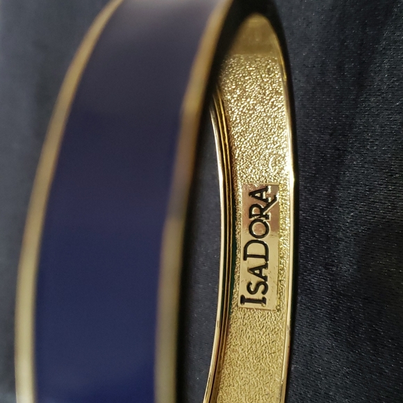 IsaDora Blue Gold Tone Bangle Bracelet - Picture 4 of 6